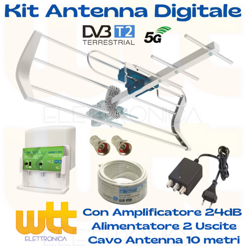 Kit antenna amplificata - tv,